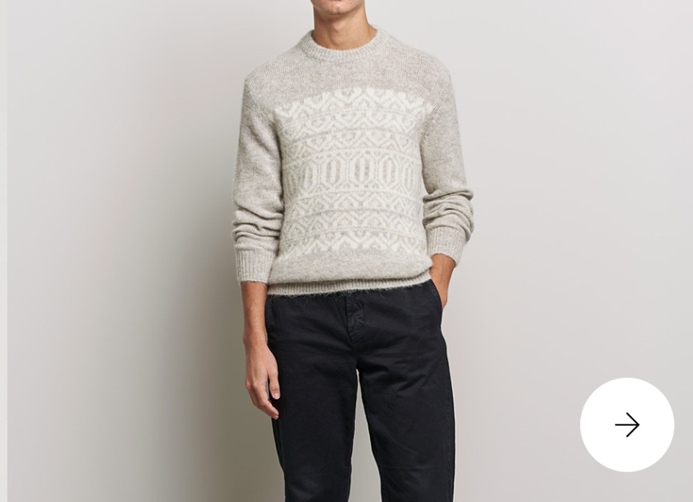 NN07 Jason Wool Knitted Sweater Grey Melange medium (sw100thrifty